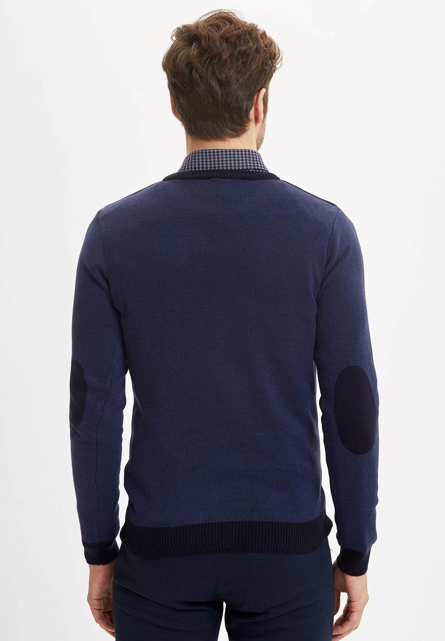 DeFacto Slim Fit - Trui - Navy 3 DeFacto Slim Fit - Trui - Navy - Afbeelding 3