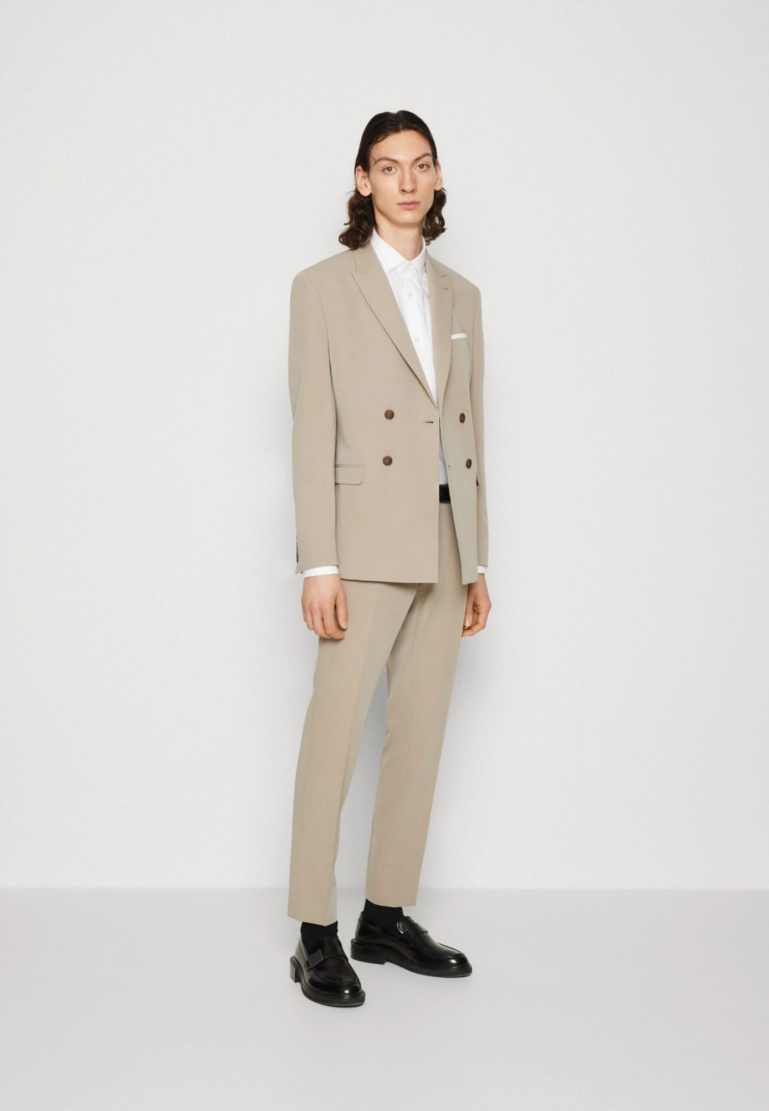 The Fashion Suit Peak Pocket Square - Kostuum - Taupe 2 The Fashion Suit Peak Pocket Square - Kostuum - Taupe - Afbeelding 2