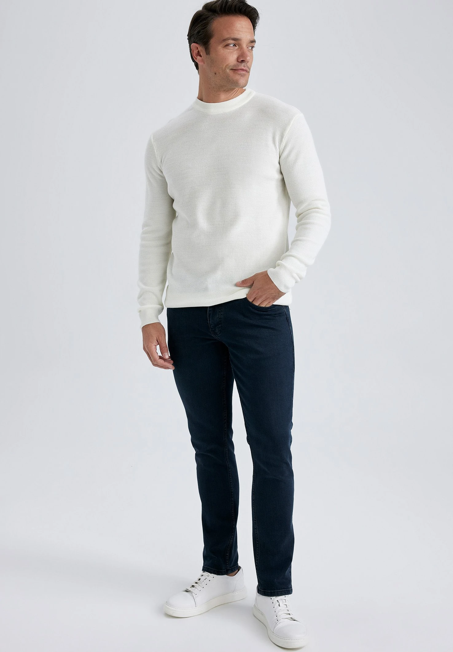 DeFacto Standard Fit - Trui - Ecru 2 DeFacto Standard Fit - Trui - Ecru - Afbeelding 2