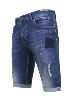 Verfspatten- Jeansshort - Blauw -Selected Homme Shop e2176af4453a4803bcb7deb72e546086