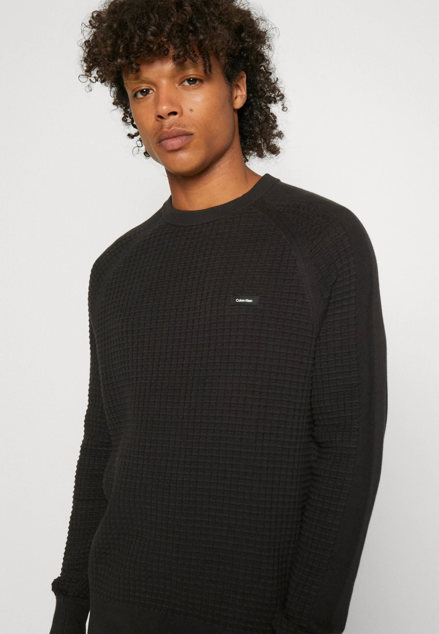 Calvin Klein Texture Mix- Trui -Black 4 Calvin Klein Texture Mix- Trui -Black - Afbeelding 4