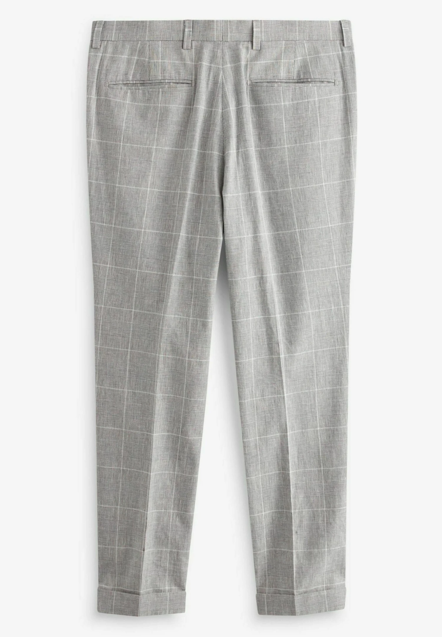 Next Slim Fit Blend Check - Pantalon - Light Grey 3 Next Slim Fit Blend Check - Pantalon - Light Grey - Afbeelding 3
