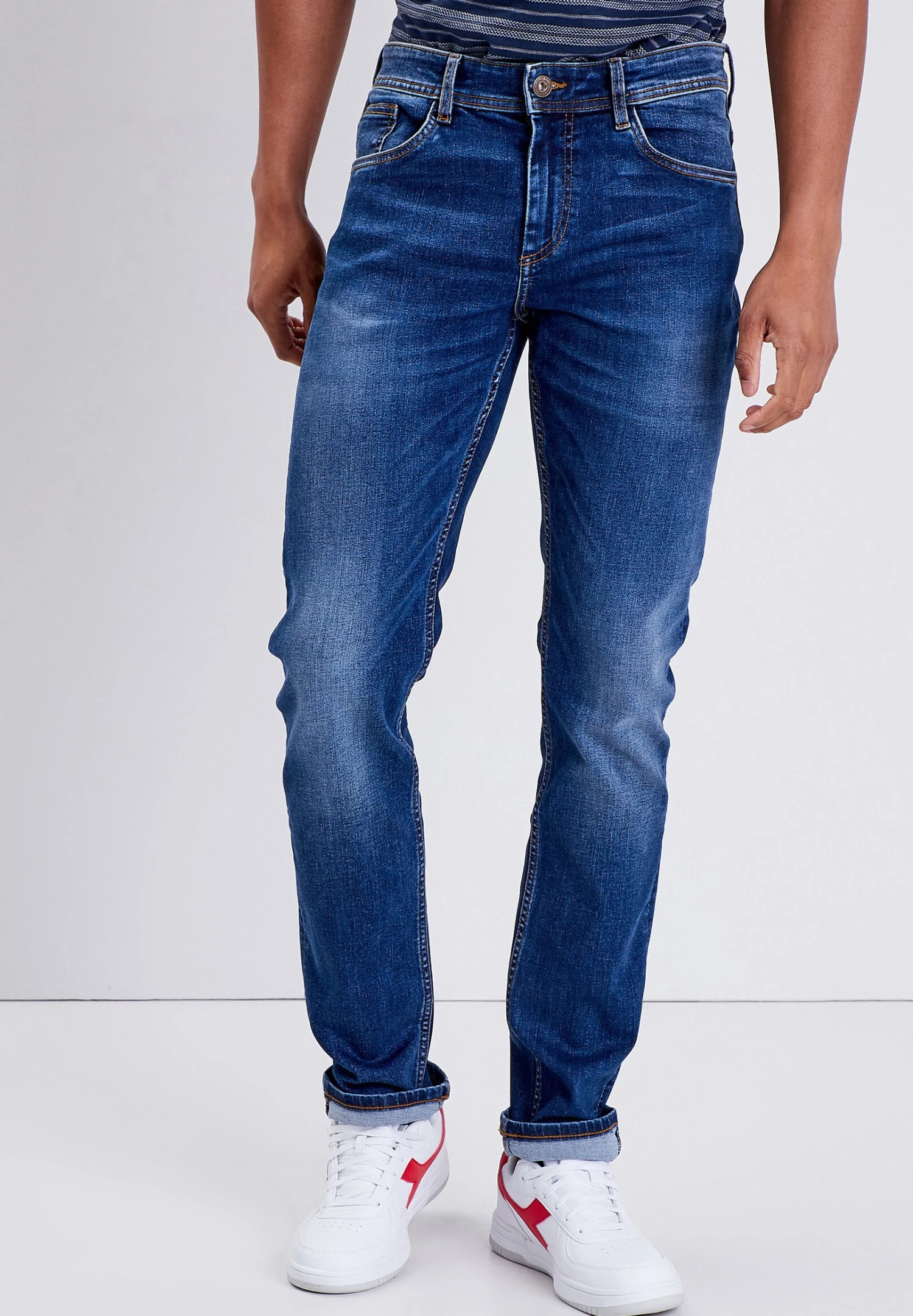 Straight Leg Jeans - Denim Stone 1 Straight Leg Jeans - Denim Stone