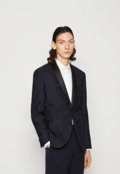 Jaquard Shawl Blazer - Colbert - Dark Blue